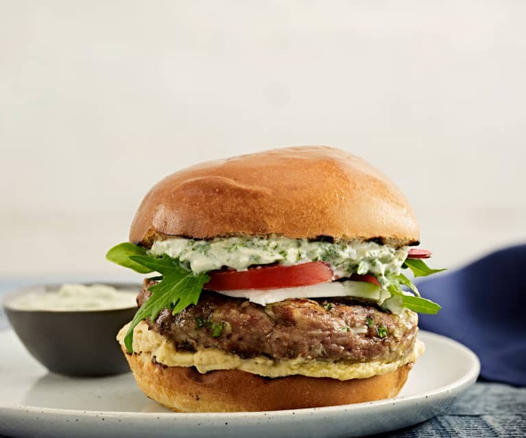 Secreto fácil de lastimarse Fuera Mediterranean Lamb Burger - Cookidoo® – la plataforma de recetas oficial de  Thermomix®