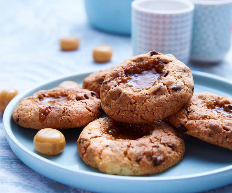 Cookies cœur bonbon au caramel