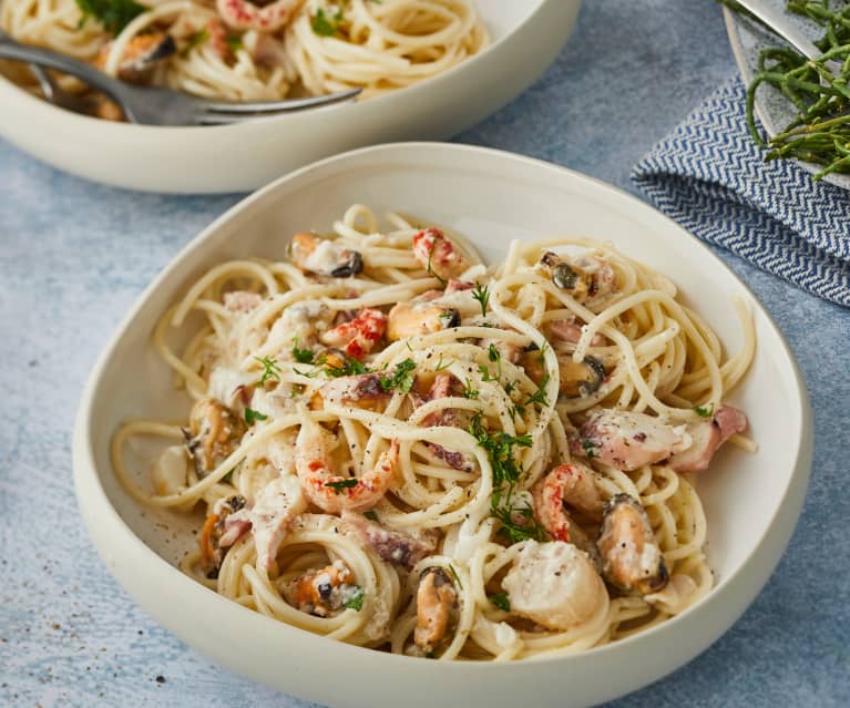 Spaghetti aux fruits de mer express Cookidoo® the official