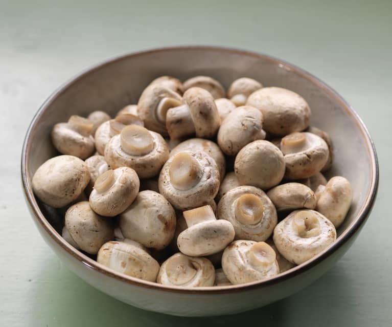 Steamed Button Mushrooms