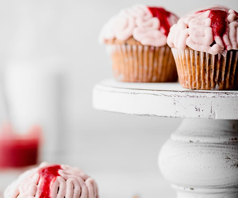 Cupcake Forêt Noire avec Glaçage à la Vanille et Garniture de