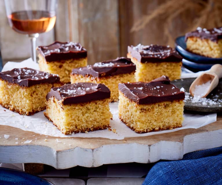 Blondie mit Fleur de Sel und Schokoganache