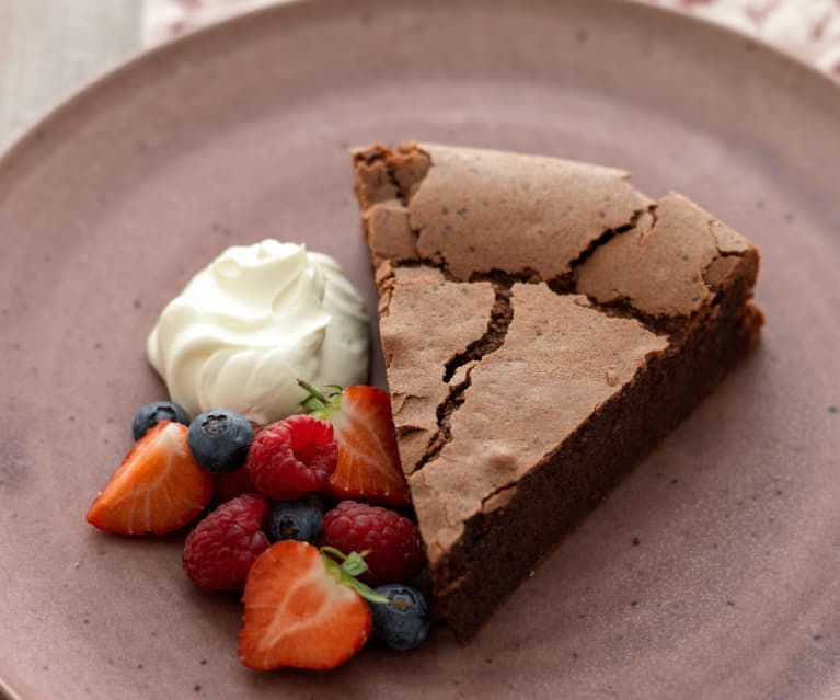 Chocolate Hazelnut Torte with Fresh Berries