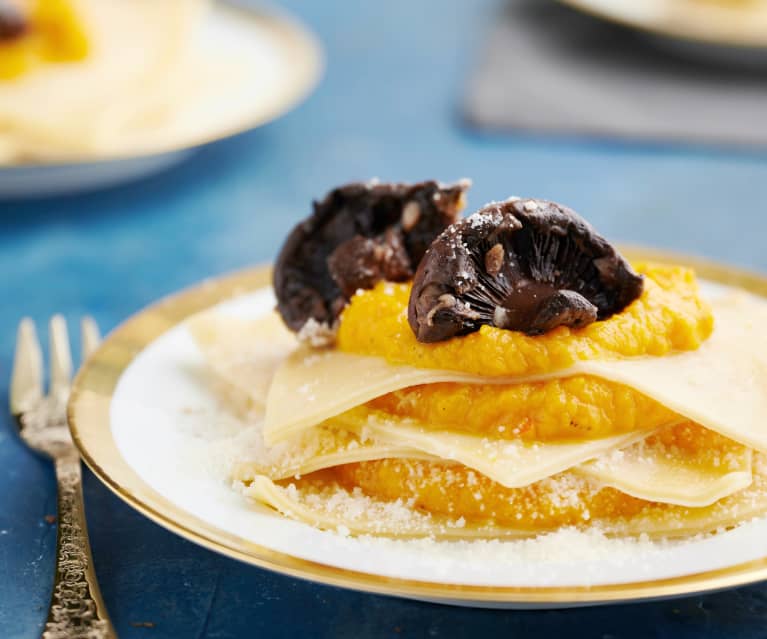 Ravioli aux champignons et à la courge