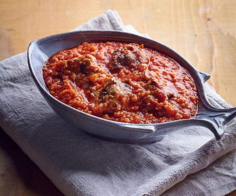 Minestra di fregola con le anguille