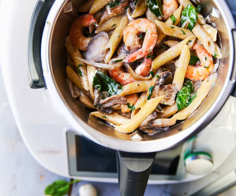 One pot pasta aux épinards et gorgonzola au Thermomix • Yummix !