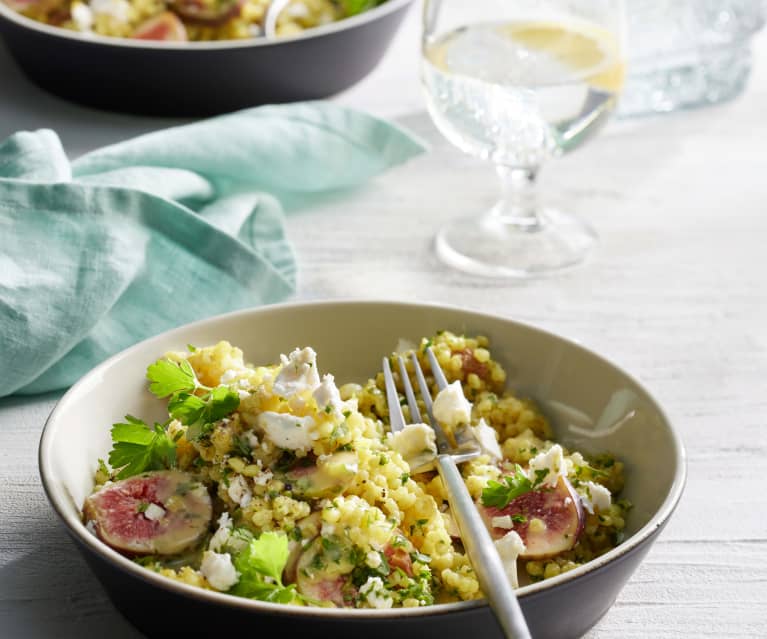 Graupensalat mit Feigen und Feta