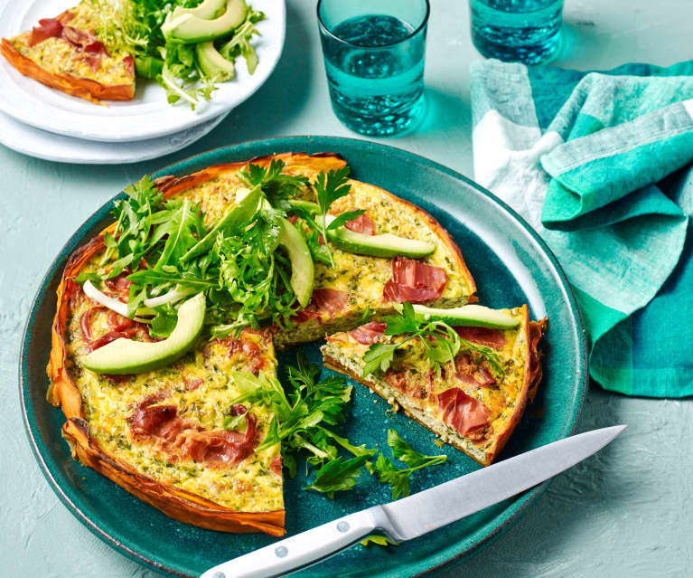 Sweet potato quiche with prosciutto Sweet potato quiche with prosciutto