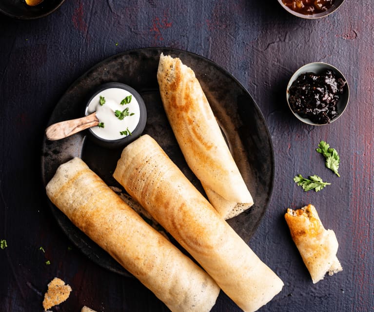 Dosa (Indian Rice and Lentil Crepes)