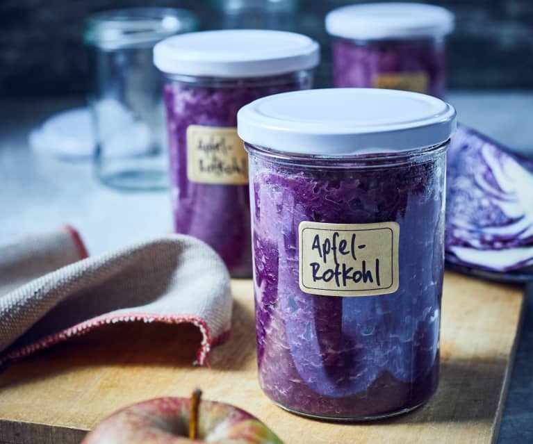 Apfelrotkohl auf Vorrat