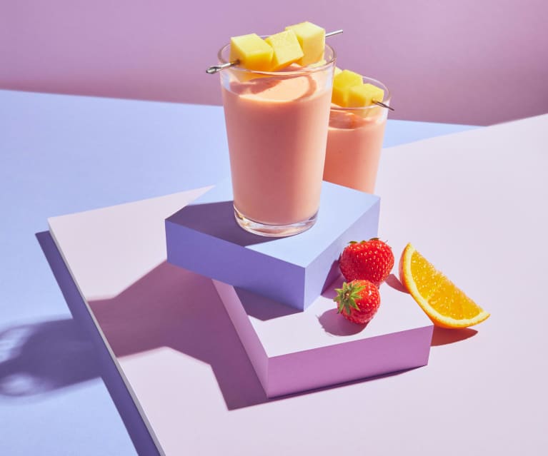 Batido de fresa y mango