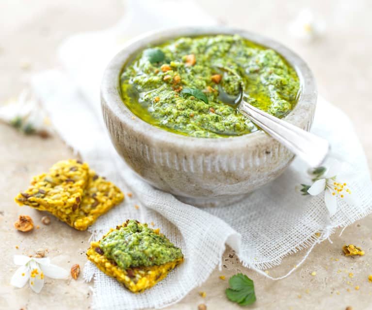 Pesto coriandre-chèvre