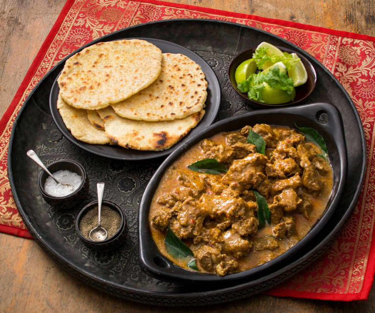 Beef With Lemon Grass (Kuruma Iraichchi) And Coconut Roti