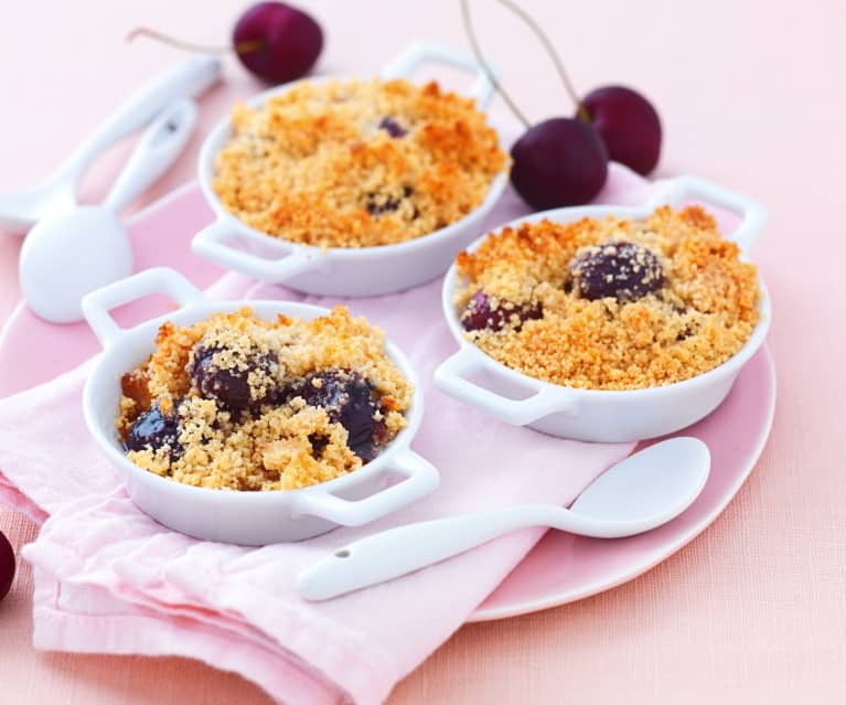 Crumble pommes-cerises (sans gluten et sans lactose)