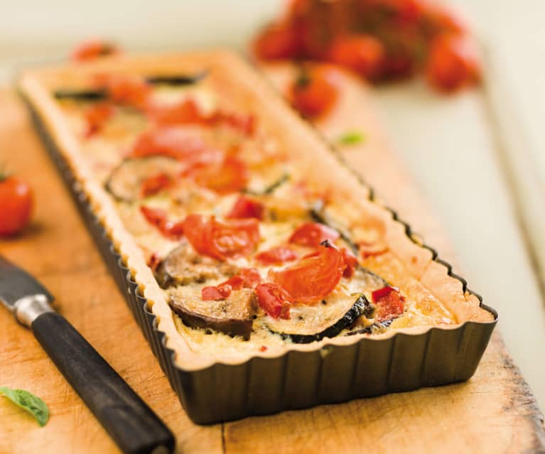 Quiche de ratatouille e mascarpone