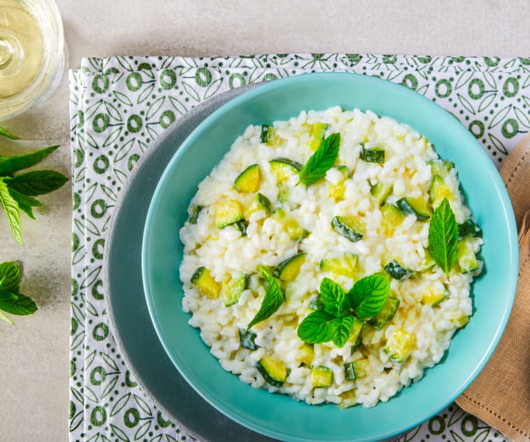 Risotto zucchine e menta