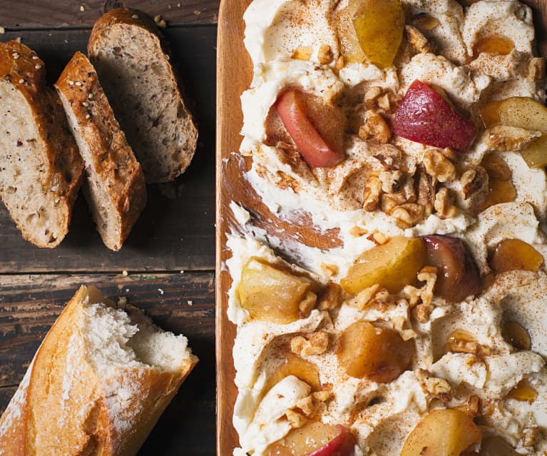 Sweet Butter Board with Apples and Walnuts