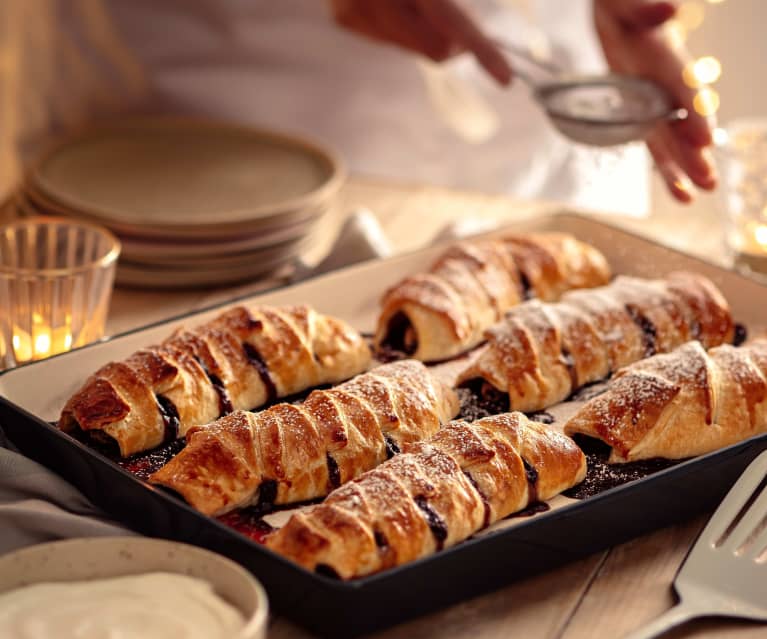 Tresse feuilletée au chocolat : Recette de Tresse feuilletée au chocolat