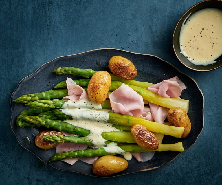 Asperges et hollandaise au yogourt 