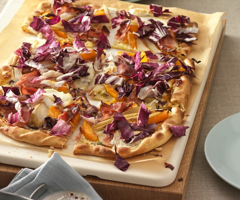 Flammkuchen Mit Kurbis Birne Und Schinken Cookidoo Das Offizielle Thermomix Rezept Portal