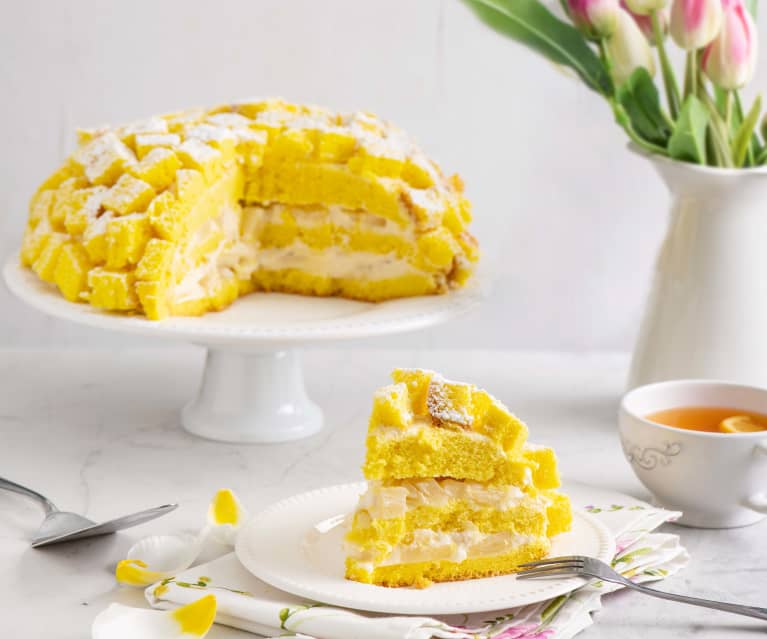 Tort Mimoza z ananasem