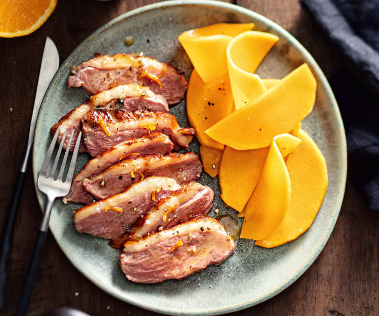 Magret de canard à la courge orange sous-vide - Cookidoo® – the official Thermomix® recipe platform