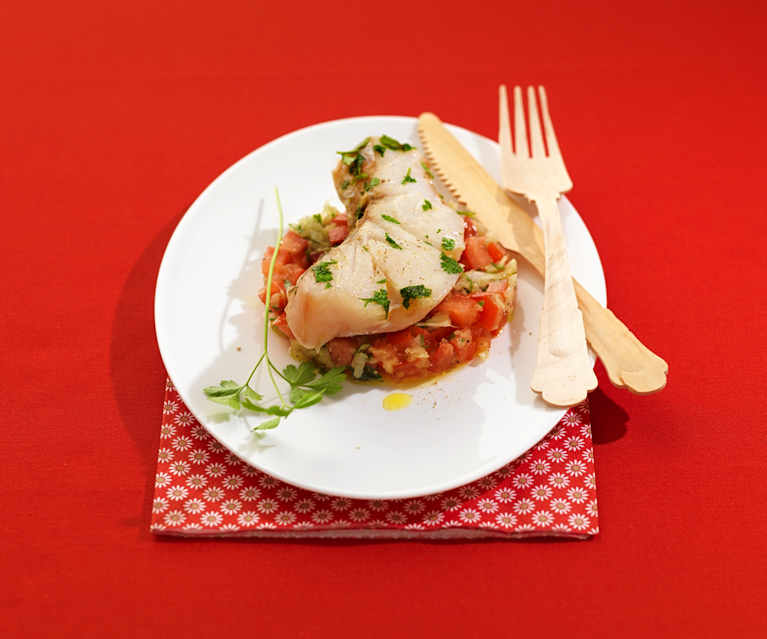 Lieu jaune à la coriandre sauce vierge Lieu jaune à la coriandre sauce vierge