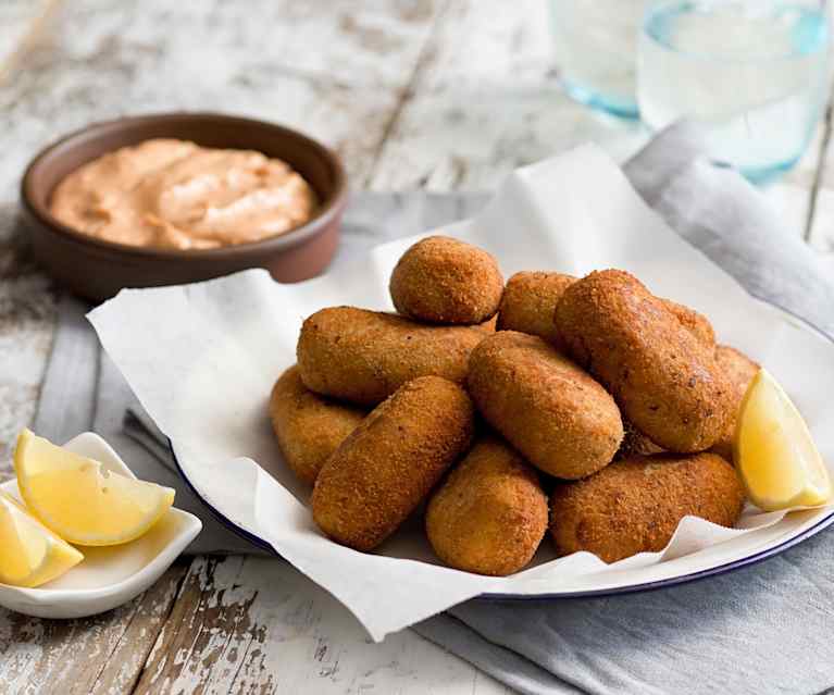 Jalapeño and Corn Croquettes with Chipotle Mayonnaise Jalapeño and Corn Croquettes with Chipotle Mayonnaise