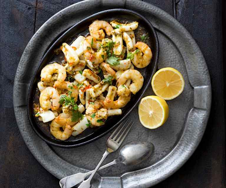 Spiced Garlic Prawns and Squid - Cookidoo® – the official Thermomix