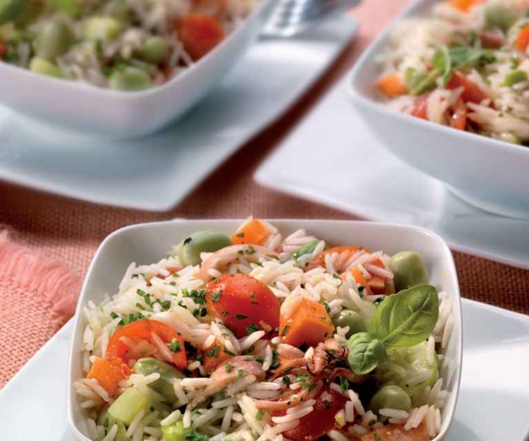 Insalata di riso alle erbe, fave e calamari - Cookidoo ...