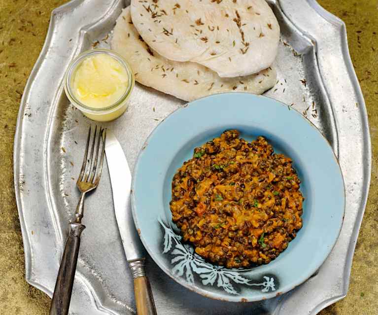Dal makhani - Lentilhas com manteiga Dal makhani - Lentilhas com manteiga