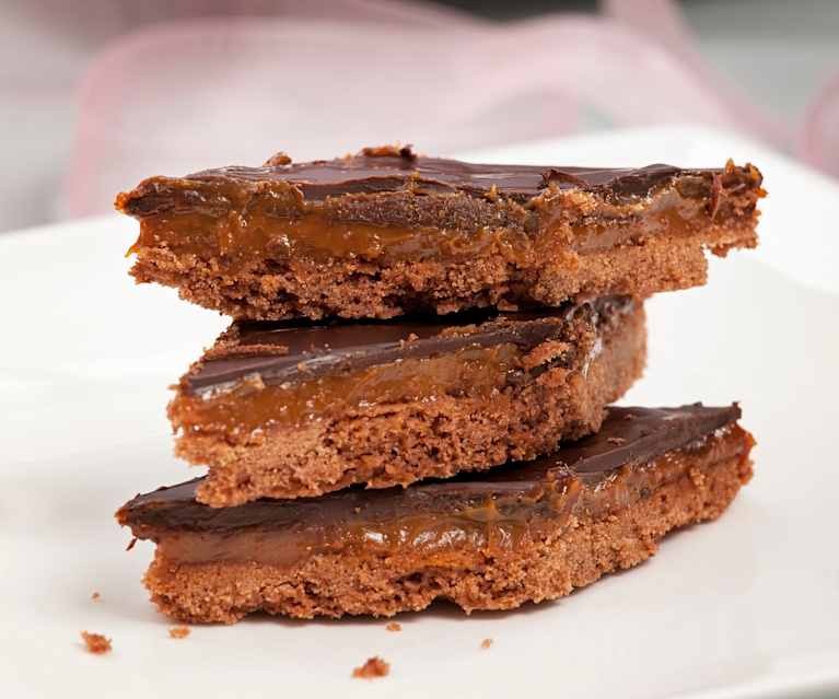 Losangos de chocolate e doce de leite Losangos de chocolate e doce de leite
