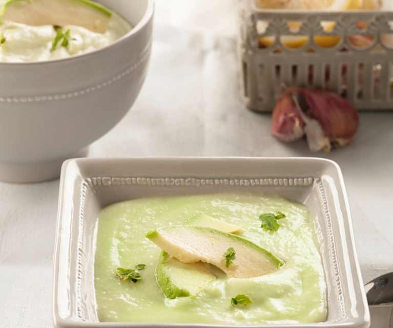Crema de aguacate y coco Crema de aguacate y coco