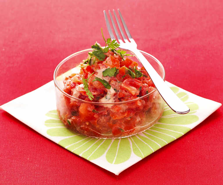 Tartare di pomodori e peperoni Tartare di pomodori e peperoni