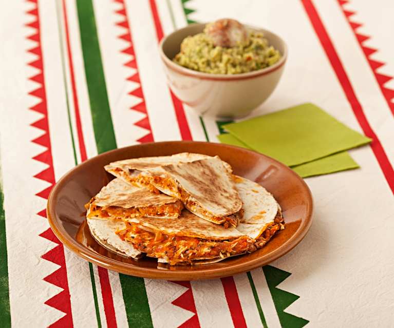 Sincronizada au poulet, tomate et coriandre Sincronizada au poulet, tomate et coriandre