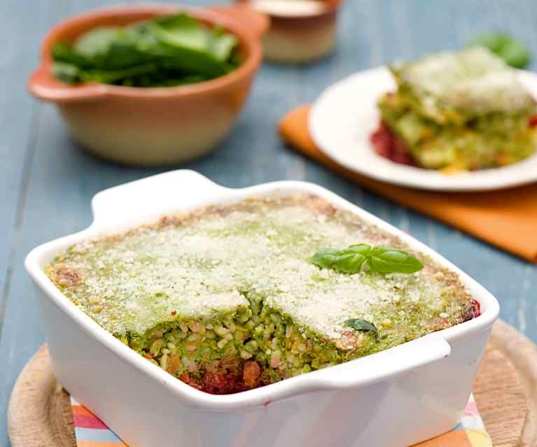 Warzywna zapiekanka z kaszą bulgur Warzywna zapiekanka z kaszą bulgur