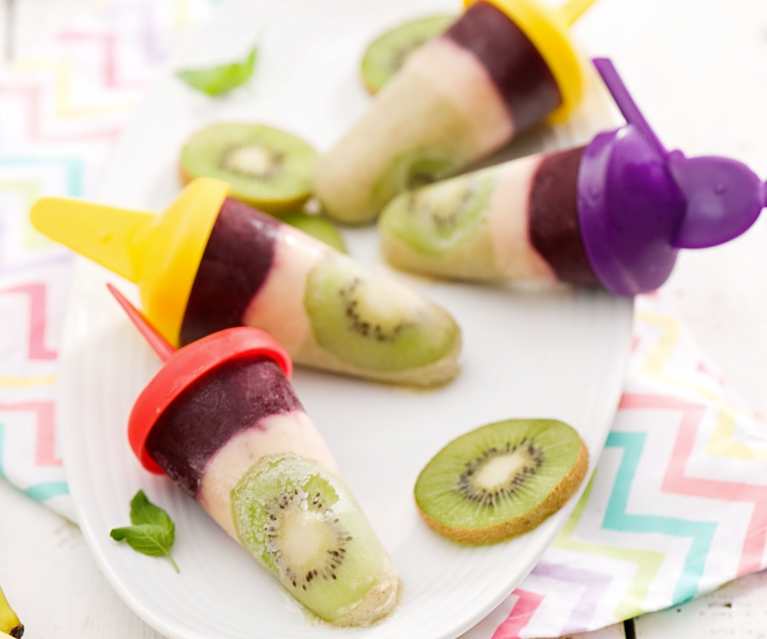 Trójkolorowe lody owocowe Trójkolorowe lody owocowe