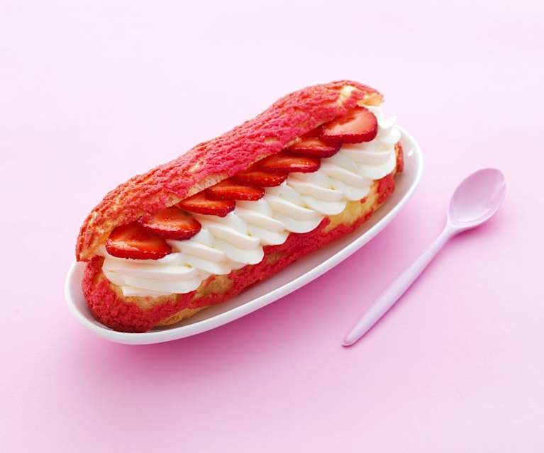 Éclair fragole e cioccolato bianco Éclair fragole e cioccolato bianco