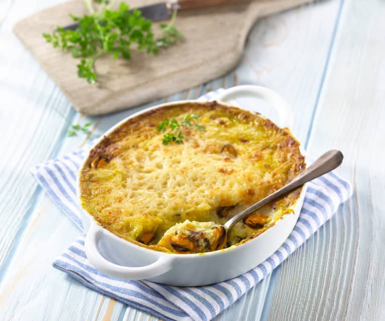 Parmentier Gratiné De Moules Et Chou Fleur