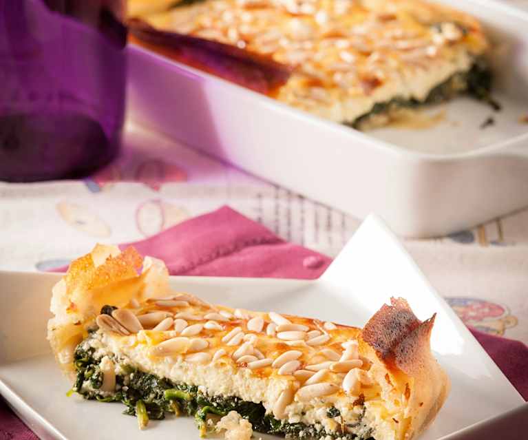 Quiche de espinacas y feta con pasta filo Quiche de espinacas y feta con pasta filo