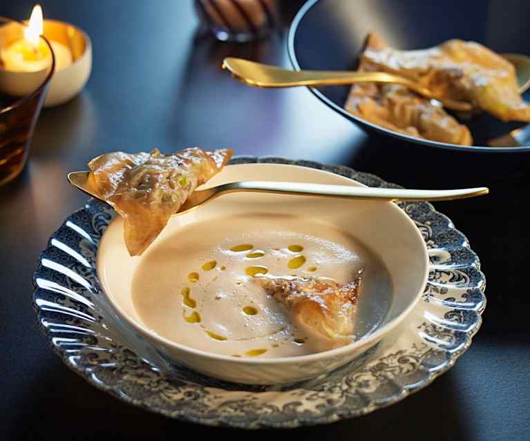 Maronisuppe mit Pilztascherl Maronisuppe mit Pilztascherl