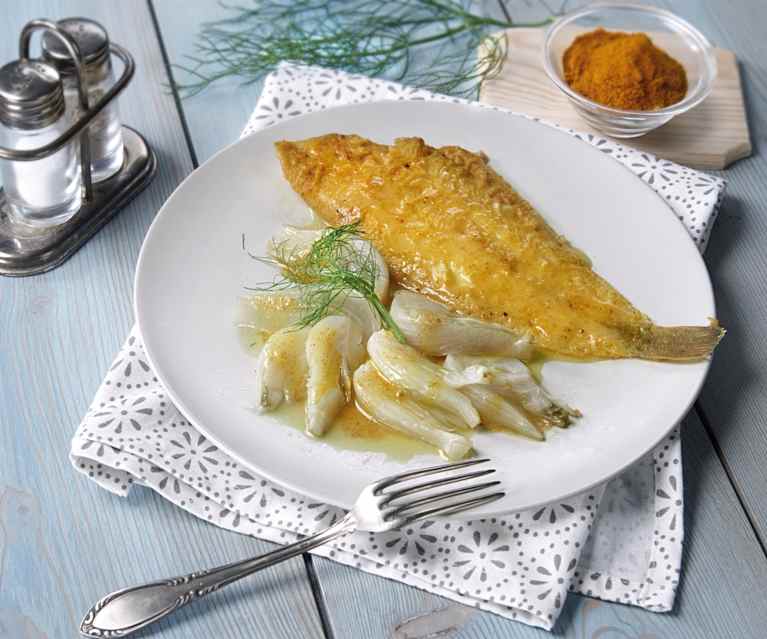 Sogliole e finocchi con curry al Varoma Sogliole e finocchi con curry al Varoma