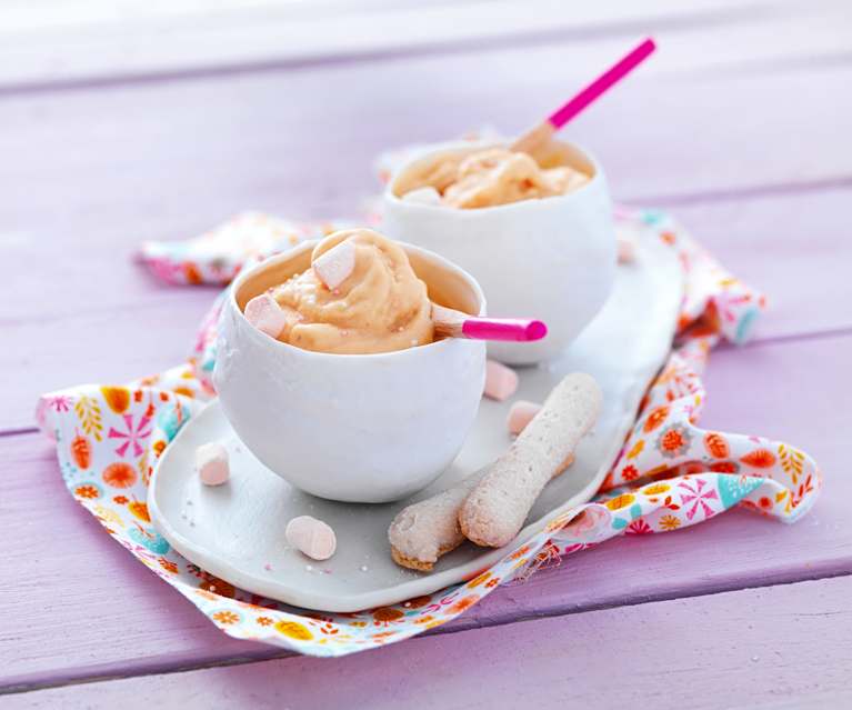 Crémeux glacé aux pêches Crémeux glacé aux pêches