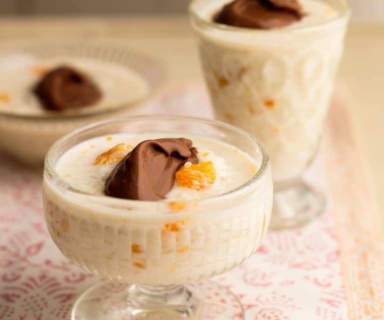 Kheer with Dark Chocolate Topping