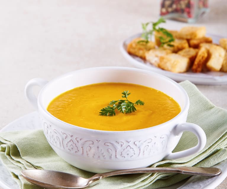 Crema de zanahoria y jengibre Crema de zanahoria y jengibre