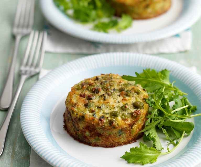 Pea and Courgette Tarts Pea and Courgette Tarts