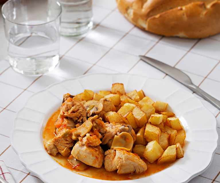 Pollo a la huertana Pollo a la huertana