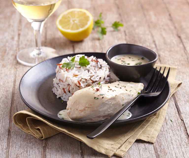 Filet de poulet sauce poulette Filet de poulet sauce poulette