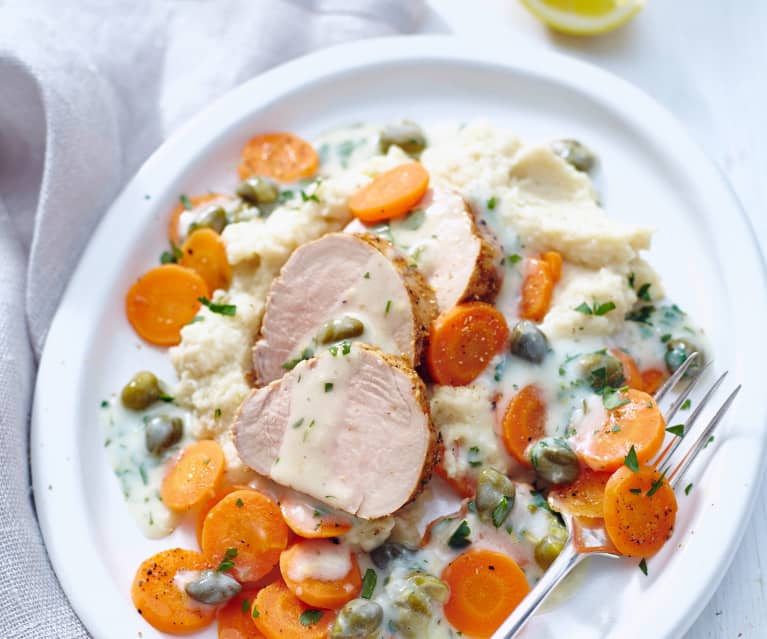 Schweinefilet mit Selleriepüree und Kapern-Zitronen-Sauce - Cookidoo ...