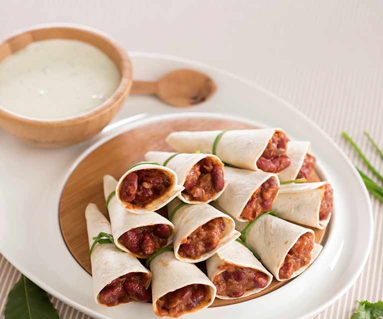 Minitacos vegetarianos Minitacos vegetarianos